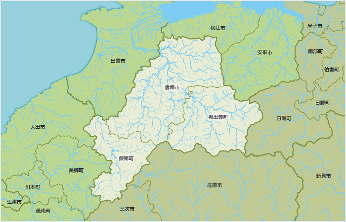 雲南の地図画像
